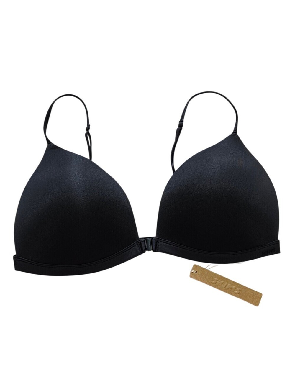 SKIMS Triangle Front Close Super Push-Up Bra Onyx Black 38DD NWT